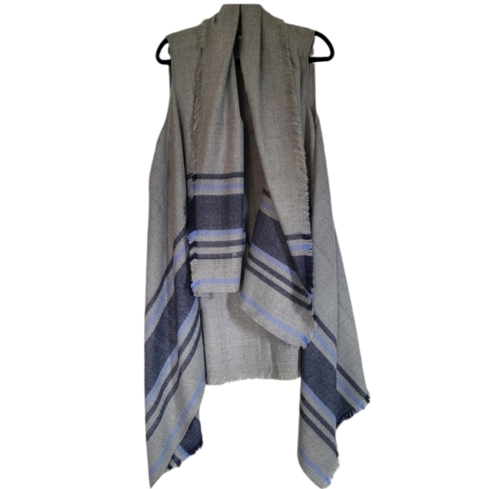 Aerie Soft Blanket Shawl Wrap Vest Fringe Collar Super Soft One Size New